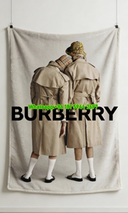Burberry Trench Coat Check Plaid Flannel Sofa Throw Blanket B038